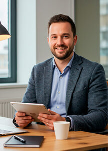 Porträt von Ethan Croft, Leitender Casino- und Wettanalyst bei WinTops Games Ltd, in einem modernen Büro